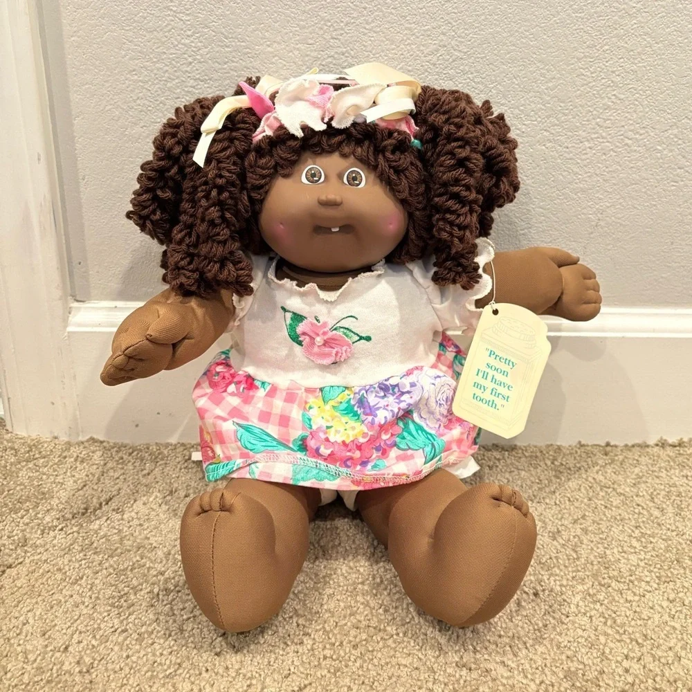 African American popcorn hair cabbage patch double pony 1986 OK factory HM #5